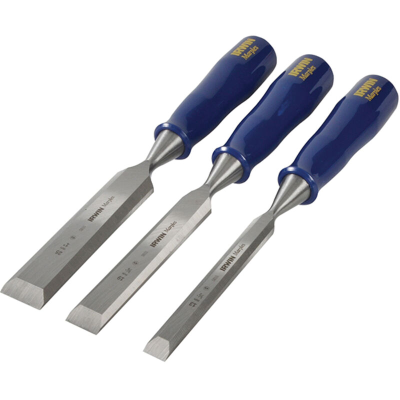 M444 Bevel Edge Chisel Blue Chip Handle Set of 3