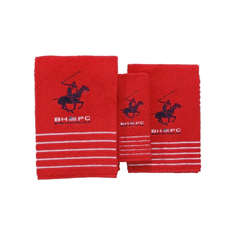 

Juego de Toallas (3 pcs) Rojo - Beverly Hills Polo Club