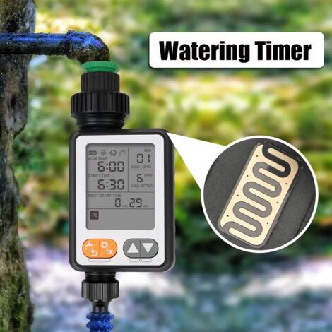 Bewässerung Timer Digital – Automatischer Bewässerungscomputer mit Regensensor, Garten Bewässerungssystem Batterie