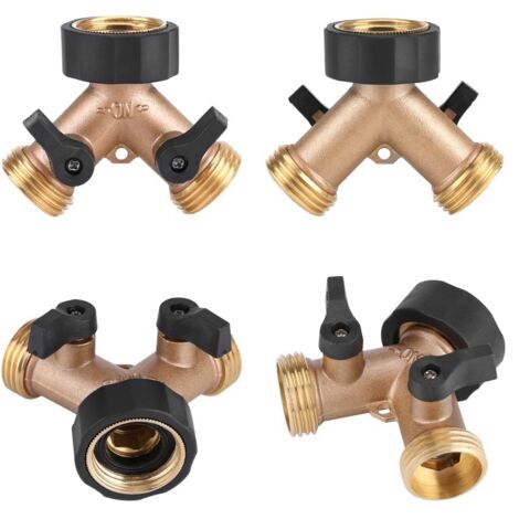Bewässerungshahnadapter – 3/4" Y-Stück aus massivem Stahl