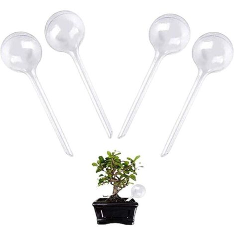 Bewässerungskugeln, 4 Stück, automatische Bewässerung für Innenräume, selbstbewässernde Kugeln, für Garten, Topfpflanzen und Hängepflanzen (transparent)