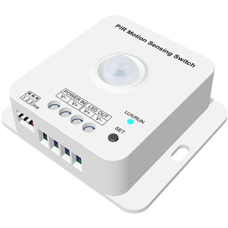 Bewegungs- und Dämmerungssensor PIR 80º für LED-Streifen 12-24-48V SKYDANCE E1-RS Weiß