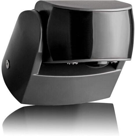 Bewegungsmelder Aussen IP65 Aufputz, LED geeignet, programmierbar, Infrarot Sensor 12m / 180° - 3m / 360° (2 Sensoren), Wand Montage schwenkbar, 3-Draht