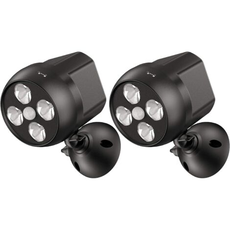 Bewegungsmelder für den Außenbereich, batteriebetriebene Außenleuchte mit Sensor, leistungsstarke kabellose LED, 2x4 LEDs, wetterfeste Sicherheitsleuchte für Veranda, Garage und Garten