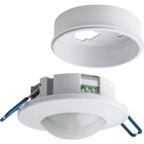 Bewegungsmelder für den Innenbereich, Einbau- und Aufputzmontage an der Decke, programmierbar, Infrarotsensor, 8 m / 360°, geeignet für LEDs, max. 1200 W/600 W