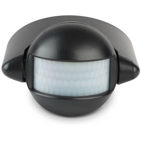 Bewegungssensor PIR 180° IP44 Reichweite bis 12m - Farbe: schwarz