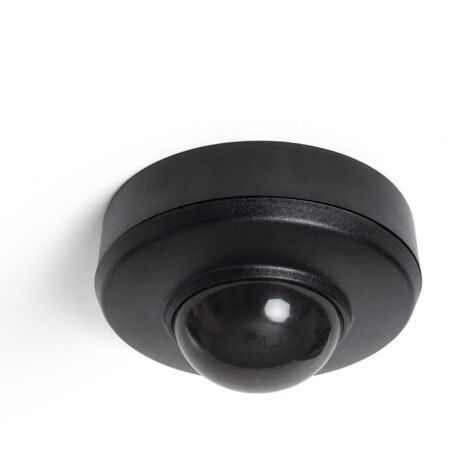 Bewegungssensor PIR mit Dämmerungssensor 360° für Oberfläche / Einbau Außenbereich IP54 Speziell für Flure Schwarz