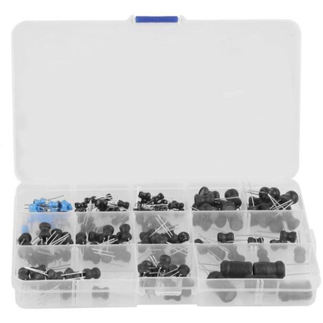 Bewinner 145Pcs Induktivitäten 10uH-10mH 12 Werte Drosselspulen Assorted Kit Elektronische Induktivitäten Mit spezieller Führungsstiftstruktur benötigen kleine vertikale Induktivitäten weniger Platz
