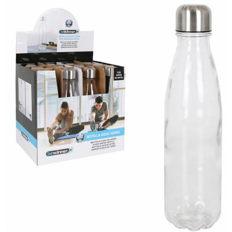 

Botella de Agua Vidrio Transparente 600 ml - Bewinner