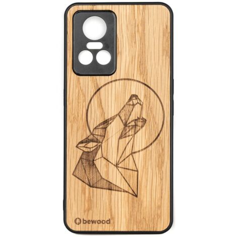 Bewood Realme GT Neo 3 Custodia in legno QUERCIA LUPO