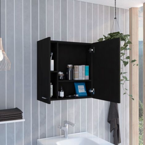 Beyerville armoire de toilette avec étagères internes et portes battantes