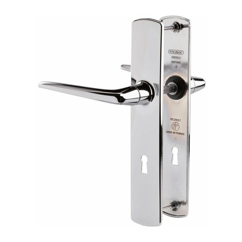 Vachette - Poignée de porte intérieure - Riv-Bloc Gris - Clé l - 195 mm