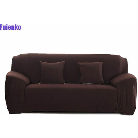 Bezug für 3-Sitzer-Stretchsofa mit Armlehne, kaffeebraun
