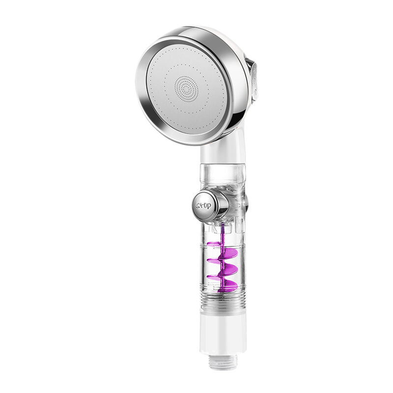 Ousudela - Pommeau de douche à main avec ventilateur turbo, interrupteur marche/arrêt,pommeau de douche à économie d'eau G1/2, pommeau de douche de