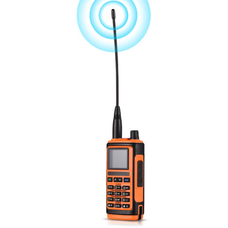 BF-17 DuoFM AM VHF/UHF-Handfunkgerät, 1000 Kanäle, 5 W, 1800 mAh, ABS+PC, 12,5 x 6 x 4 cm, 273 g, Taschenlampe, Alarm, Sperrfunktion, Ladegerät