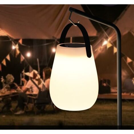 BF Lampe portable rechargeable par usb, petite lampe de table étanche pour l'extérieur-16 couleurs de lumière, 6 niveaux de luminosité, chargeur Type-C, 140140200mm, 1pc