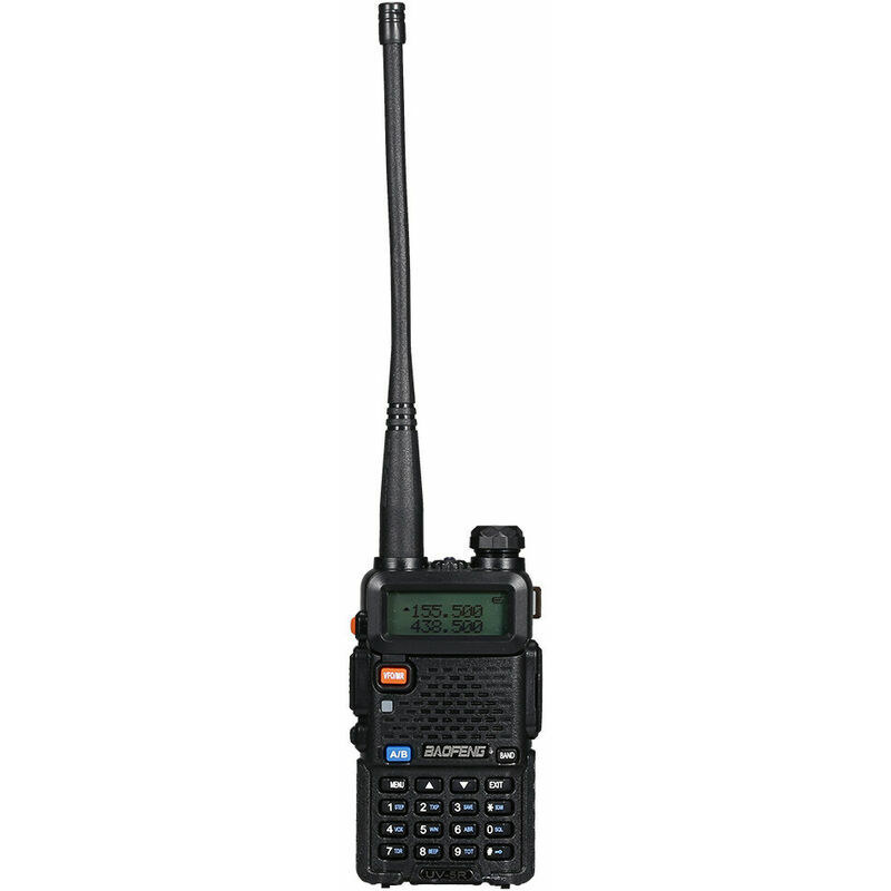 Tumalagia - BF-UV5R Dual Band fm Transceiver Handheld Transceiver 128CH Amateur Handheld Radio Long Standby Black eu Plug (eu Plug)