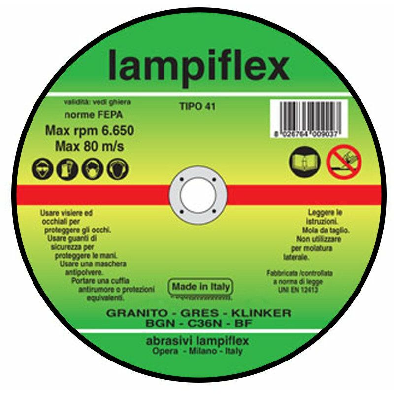 Image of Lampiflex - BF/BGN36N230 - minidisco da taglio centro piano diametro 230MM foro 22 spessore 2MM per granito e gres