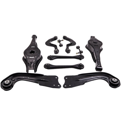 BFO – Bras de suspension arrière pour VW Golf Touran Audi A3 Seat Skoda – Wishbone avec roulement en caoutchouc – Tôle d'acier – Longueur 298 mm