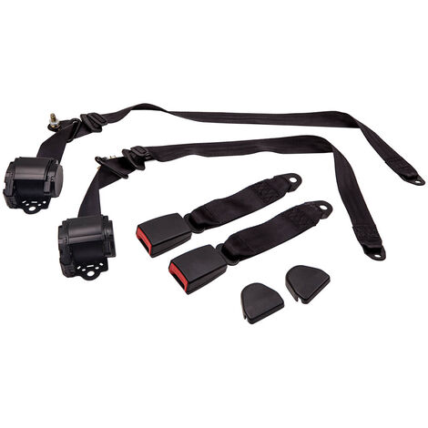 BFO – Lot de 2 ceintures de sécurité rétractables 3 points pour Jeep CJ YJ Wrangler 1982-1995 – Matériaux ABS et acier – Installation facile