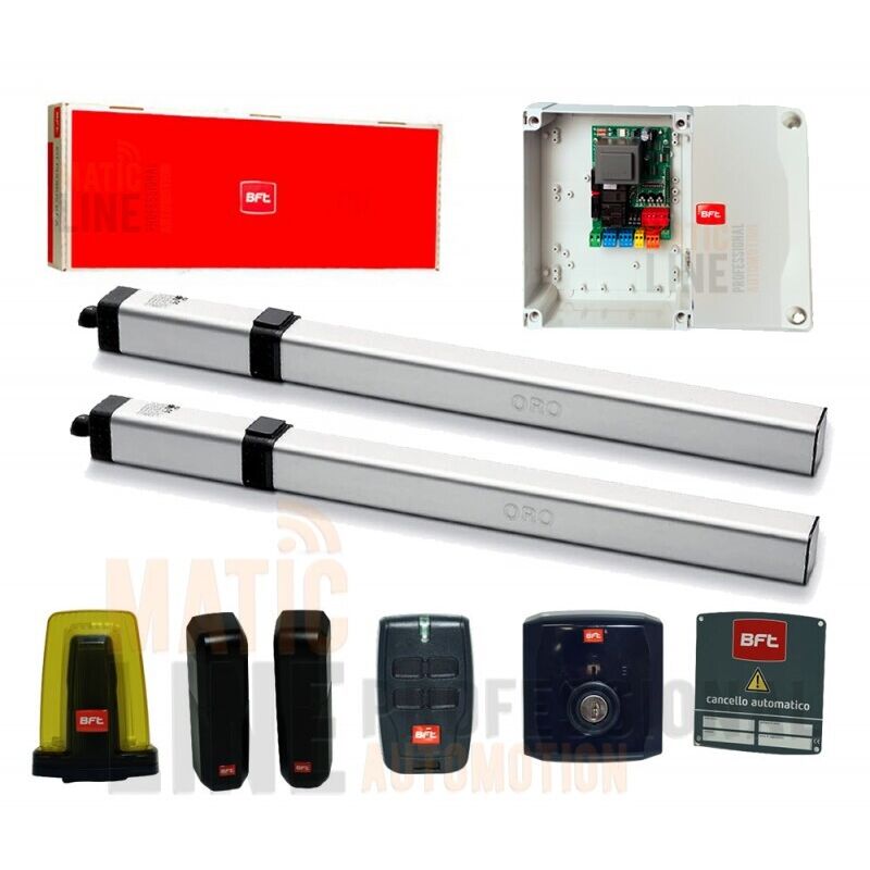 Kit Bft Oro Oleodinamico 230v Cancello Ante Battenti 1,8 Mt 180kg 2...