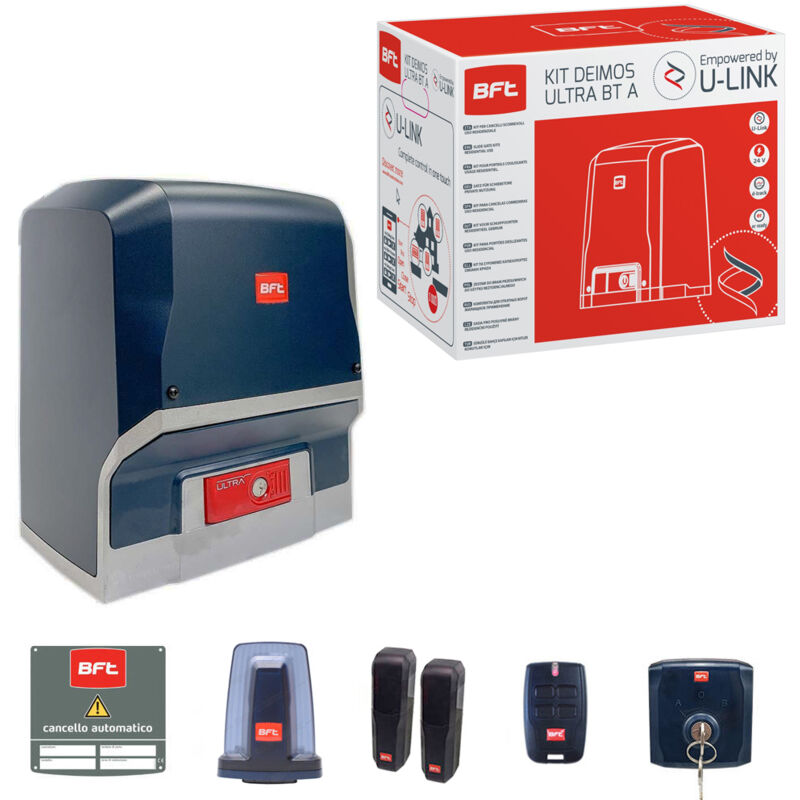 Kit Per Cancelli Scorrevoli Motore 24v BFT ares ultra bt kit A1000 R925294 00001