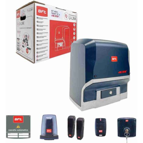 BFT – Kit de motorisation de portail coulissant – Opérateurs rapides 24V – Charge maximale 500kg – Longueur de vantail 5m – 2604050 - R925340