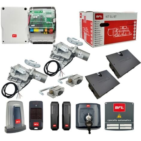 BFT KIT ELI BT A35 V 24V CANCELLO ANTE BATTENTI INTERRATO CASSE E LEVE INCLUSI 2611888