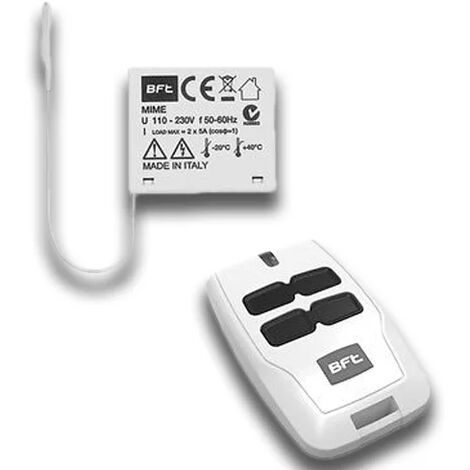bft récepteur 2 canaux d'intérieur 433 mhz mime ac kit 2611779 r400005
