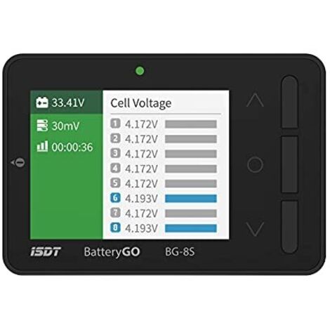BG-8S Testeur de capacité Batterie numérique testeur pile Intelligent accus avec Ecran LCD LiPo/Life/Li-ion/NiMH/Nicd 1-8S -