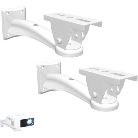BG22 2er-Pack Wandhalterungen für Mini-Projektor, Wandhalterung, Kamera, 360° drehbar, verstellbar ab 19,8 cm, Weiß