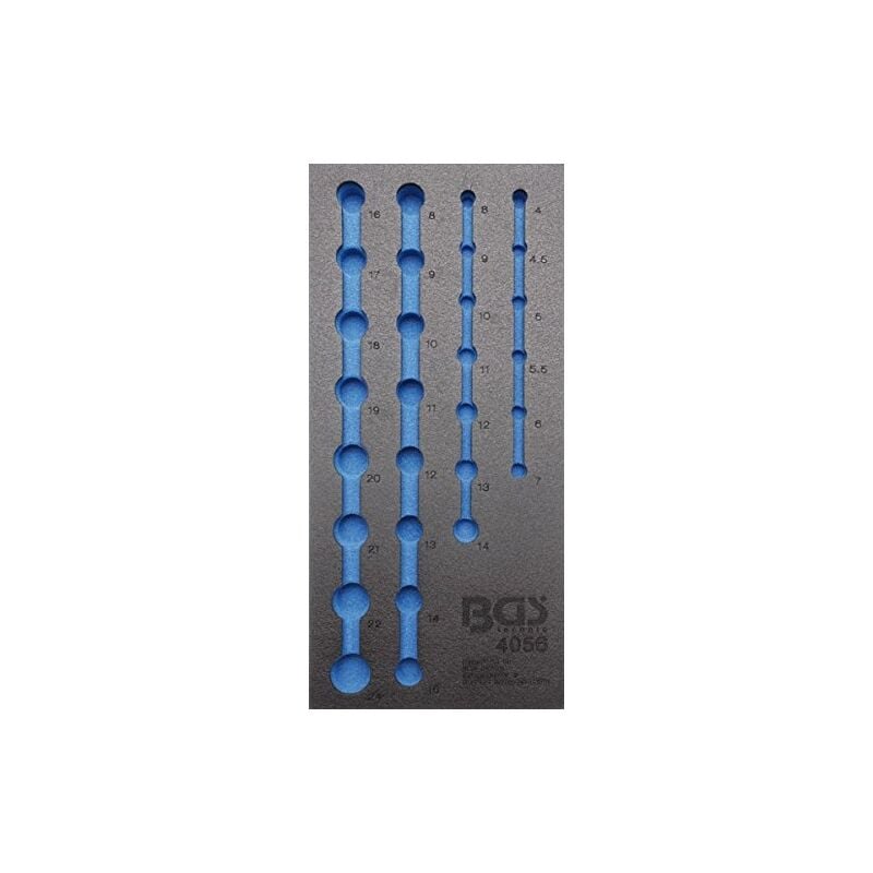 Bgs Technic - bgs 1/3 tapis de chariot, vide pour douilles 6,3 (1/4) et 12,5 (1/2), 12 pans, 4056-1