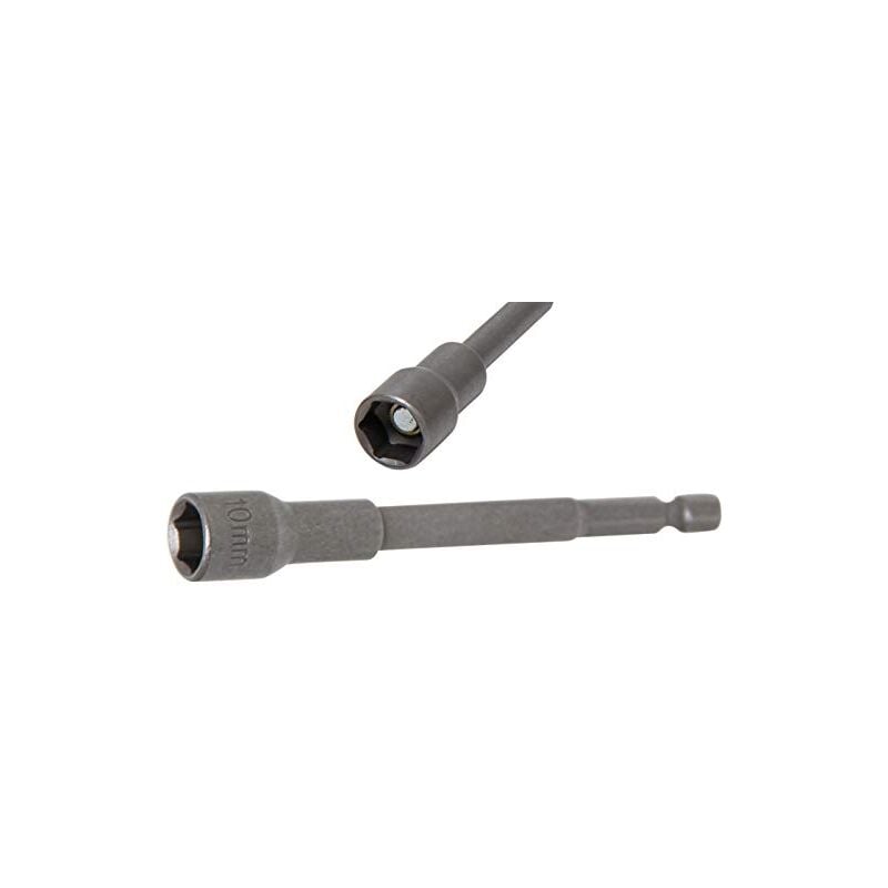 Bgs 2766 douille à choc, six pans, extra longue pour perceuses 6,3 mm (1/4'') 10 mm