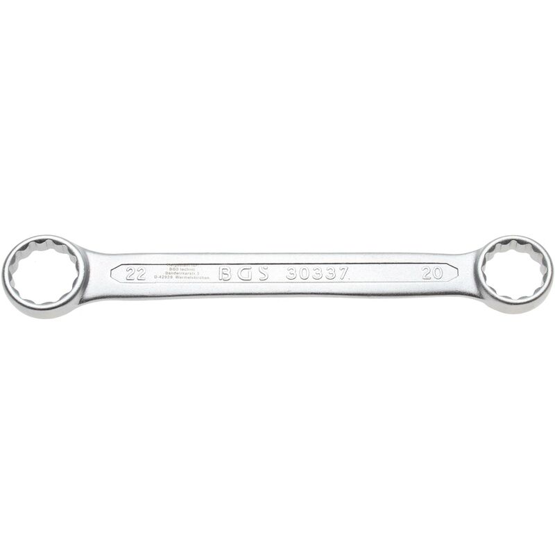 Chiave a doppio anello extra piatta 20 x 22 mm