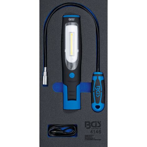 BGS 4146  INSERT DE SERVANTE D'ATELIER 1/3 MAIN ET LAMPE MAGNÉTIQUE  3 PIÈCES