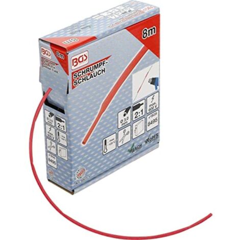 BGS 6923-1  Scatola tubo termoretraibile  rosso  Ø 3 mm  8 m