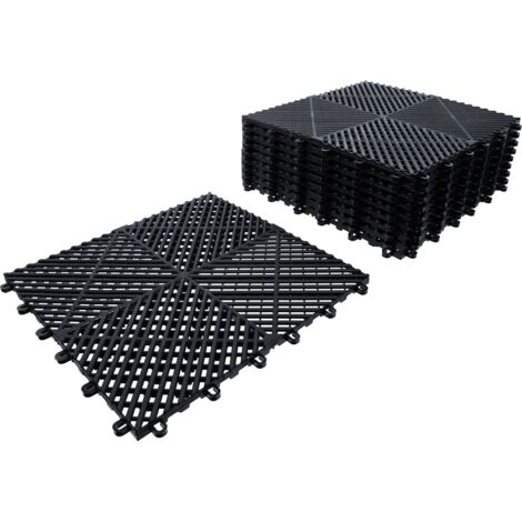 BGS 74546 Kunststoff-Fliesen-Satz, Klick-System  400 x 400 x 18 mm, 10-tlg.