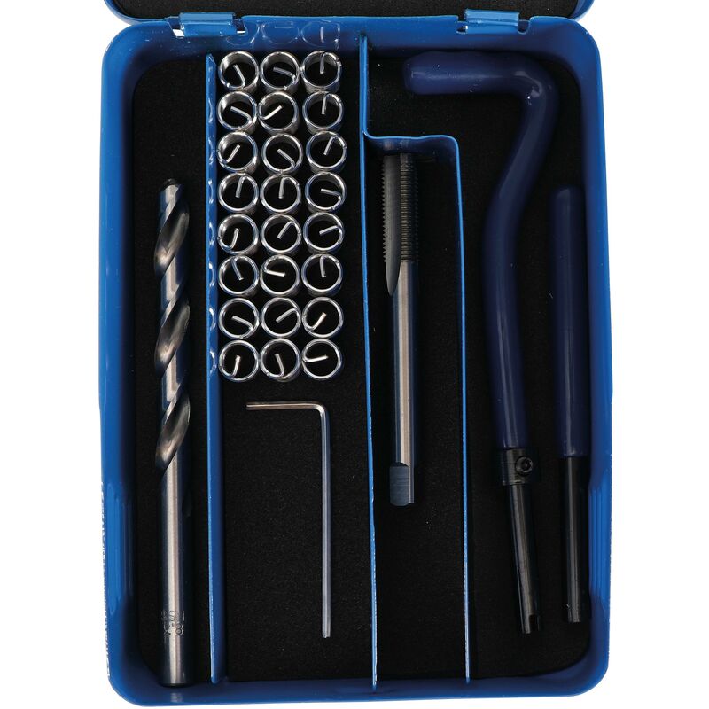 Kit di riparazione per filetti M8 x 1,0 mm 29 pz.