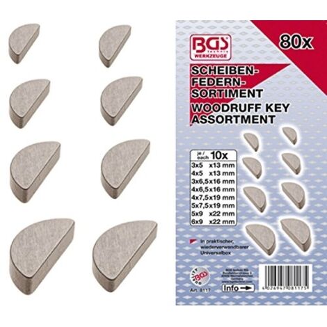 BGS Assortiment de clavettes à ressort 80 pièces - 8117