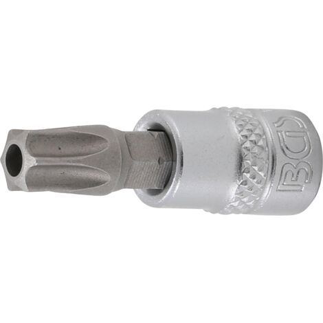 BGS BIT DOUILLE, 6,3 MM, 1/4, PROFIL EN T AVEC ALÉSAGE, T45, 2165 DE T45