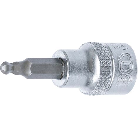 BGS Bit-Einsatz Antrieb Innenvierkant 10 mm (3/8&quot) Innensechskant mit Kugelkopf 4 mm - 5111