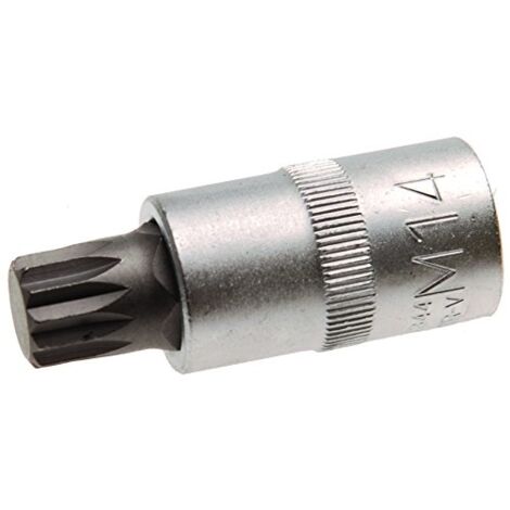 BGS Bit-Einsatz Antrieb Innenvierkant 12,5 mm (1/2") Innenvielzahn (für XZN) M14 - 4344