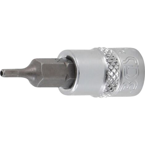 BGS Bit-Einsatz Antrieb Innenvierkant 6,3 mm (1/4") Innensechskant mit Bohrung 2 mm - 5156-2