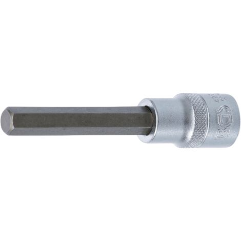 BGS Bit-Einsatz Länge 100 mm Antrieb Innenvierkant 12,5 mm (1/2") Innensechskant 10 mm - 4264