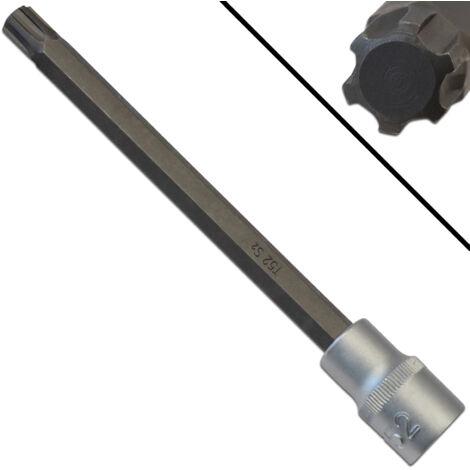 BGS Bit-Einsatz Länge 168 mm Antrieb Innenvierkant 12,5 mm (1/2") für VAG Polydrive Zylinderkopfschrauben - 9386