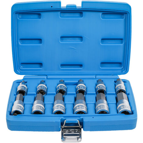 BGS TECHNIC BGS Bit-Einsatz-Satz Antrieb Innenvierkant 12,5 mm Innensechskant 5 - 22 mm 12-tlg.
