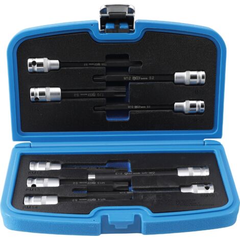 BGS Bit-Einsatz-Satz für Zylinderkopfschrauben Antrieb Innenvierkant 12,5 mm (1/2&quot) 9tlg. - 5014
