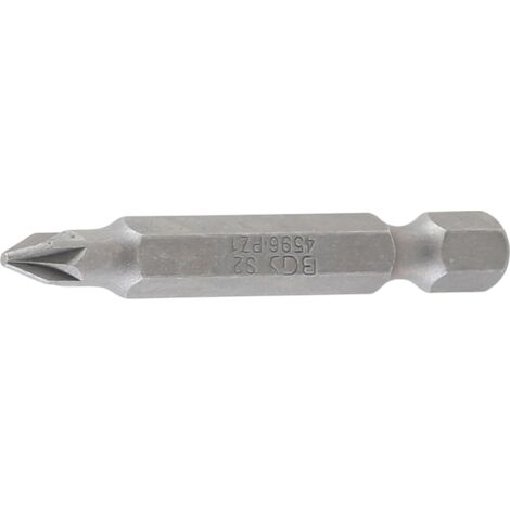 BGS Bit Länge 50 mm Antrieb Außensechskant 6,3 mm (1/4") Kreuzschlitz PZ1 - 4596