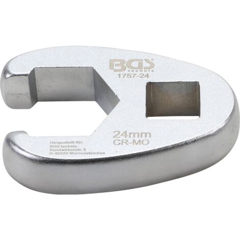 BGS Clé pour écrous de robinet Entraînement carré intérieur 12,5 mm (1/2") SW 24 mm - 1757-24