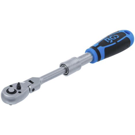 BGS Cliquet réversible extensible coudé Sortie carré extérieur 6,3 mm (1/4") 210 - 250 mm - 25125